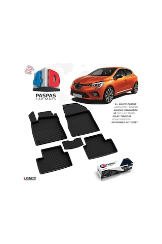 Renault Clio 5 4d Havuzlu Paspas 2019-2026 A+kalite