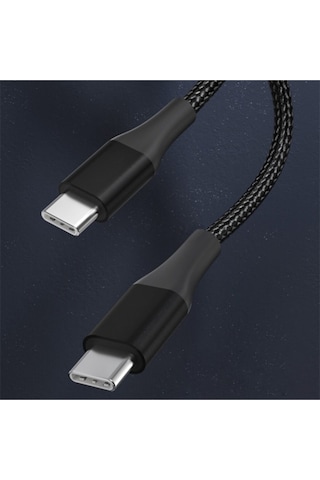 ALLY PD 100W 5A Hızlı Şarj Usb Type-C Kablo 1Metre Kevlar Kablo