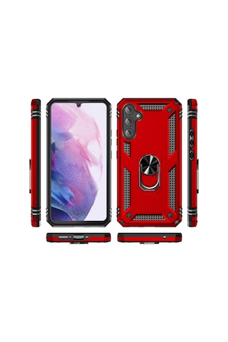 Samsung Galaxy Uyumlu A54 Kilif Zirhli Standli Miknatisli Kapak