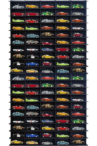 Woodbu 1/64 Hobi Araba Rafı Dikey (Hot Wheels, Matcbox)