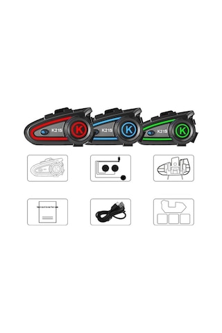 2 Kişi Eşleşmeli K21s Motosiklet Soft Kask İnterkom 2 Kişi Eşleşme 1000m