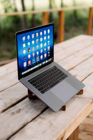 Taşınabilir Ahşap Laptop. Tablet. Telefon Standı. Laptop Notebook Siyah