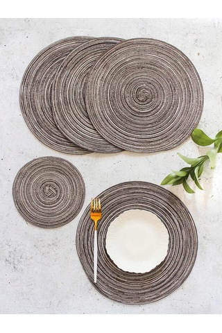 Home Balance Yuvarlak Masa Kılıkçılığı Servis Peçeteleri 243834429 Siyah