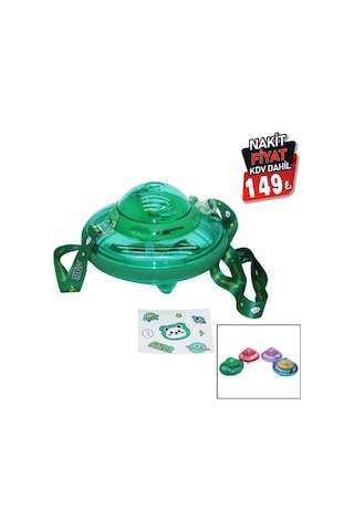 Ufo Modeli Renkli Mika Kristal Suluk Matara Pipetli - Taşıma Askılı 550ml Herhangi Bir Renk Gönde Çok Renkli