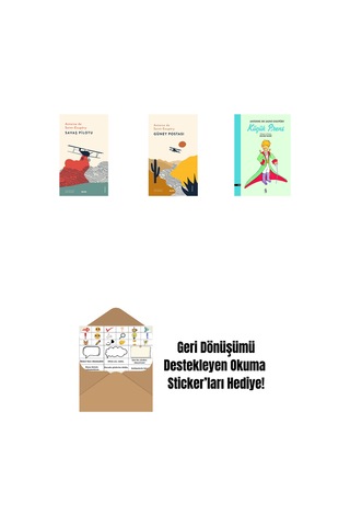 Savaş Pilotu + Güney Postası + Küçük Prens + Okuma Sticker'ları