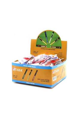 Taha Kod:101 Küçük Plastik Falçata Maket Bıçak - 60'li Paket