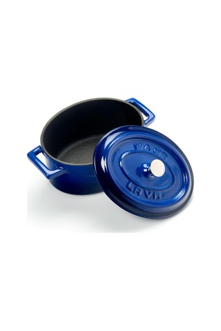 Metal Oval Mini Tencere, Mavi Çok Renkli