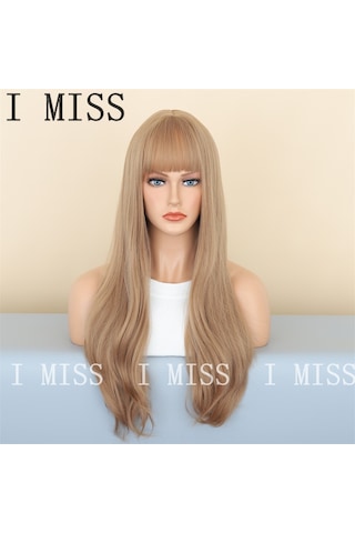 Kahverengi Mat Degrade Ve Perçemli Doğal Sentetik Peruk