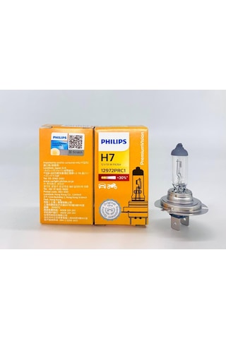 Philips H7 %30 Fazla Işık Far Ampül 12972Prc1 Uzun Ömürlü