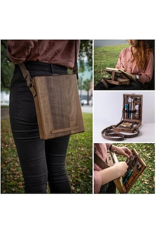 Kilit Dilli Ressam Asma Çantası Sanat Yaratımı İçin Taşınabilir