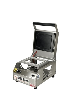 Besa Paslanmaz Tek Bölmeli Tabak Kapatma Makinesi Inox