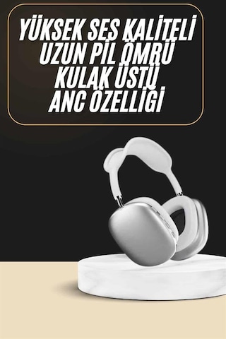 2025 Model Kulak Üstü Kablosuz Bluetooth Kulaklık Gürültü Azalta Uzun Pil Standart