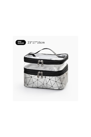 Dekohop Pu Deri İki Bölmeli Makyaj Çantası