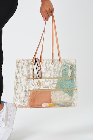 Grandlion Şeffaf Kristal Lüks Plaj Çantası Çok Renkli