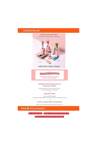 Missha Dare Body Hand Cream Çarpıcı Kokulu Nemlendirme Etkili El Bakım Kremi -Dream Like Soap