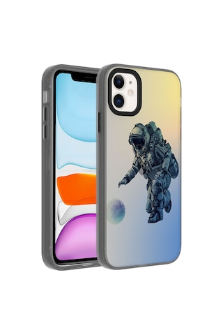 Apple Uyumlu iPhone 11 Kılıf Vibe Desenli Kamera Yükseltili Mat Parmak İzi Tutmayan Silikon Kılıfist Seyahat