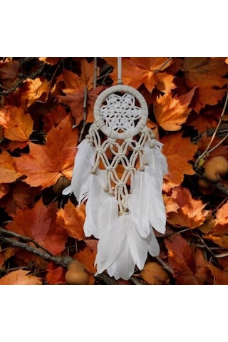 Yıldız Motifli Ekru Renk Düş Kapanı Hediyelik Duvar Süsü - 90634936899241000f