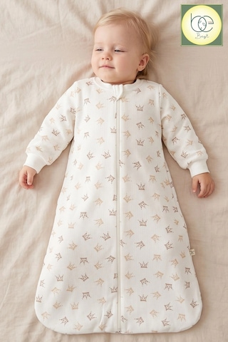 Begi 1.5 Tog Uzun Kollu İç Astarlı Kundak Uyku Tulumu %100 Pamuk Unisex