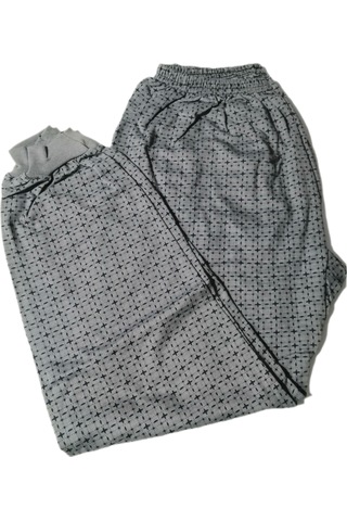 Abarta Erkek Battal Manşetli Ağlı Pijama Altı -3xl-4xl-1 Adet Açık Gri