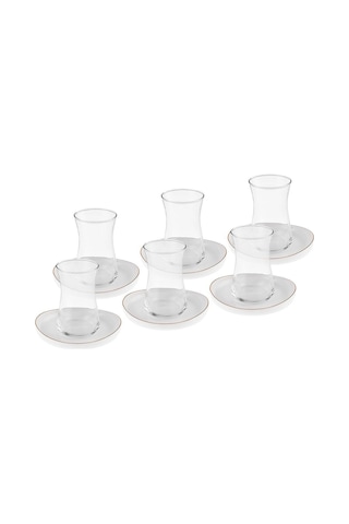 Karaca Streamline Hole 12 Parça 6 Kişilik Cam Çay Seti 165 ml