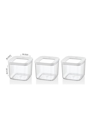 3 Adet 700 Ml Kapasiteye Sahip Kare Saklama Kabı 0