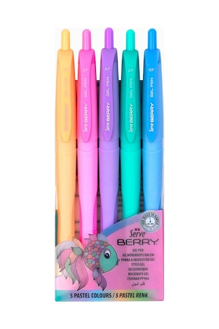 Serve Berry 5'li Pastel Karma Jel Kalem Seti Serve Berry 5'li Pastel Karma Jel Kalem Seti