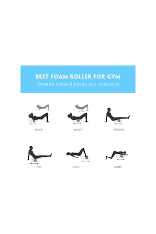 Avessa Povit Black Kısa Foam Roller Köpük Rulo Egzersiz Aleti 33