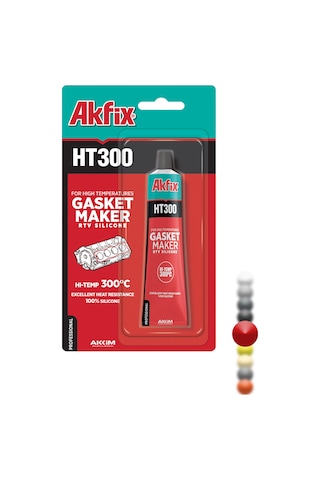 Akfıx Ht300 Yüksek Isı Silikonu Rtv Kırmızı 50gr. Kırmızı Kırmızı