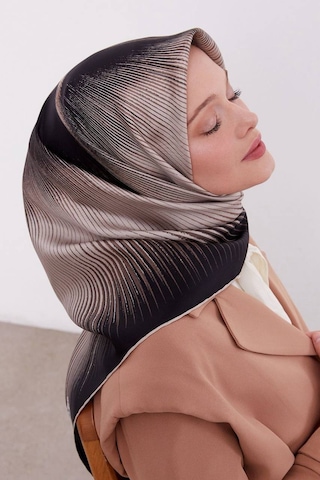 Ipek Eşarp Twill Siyah Vizon