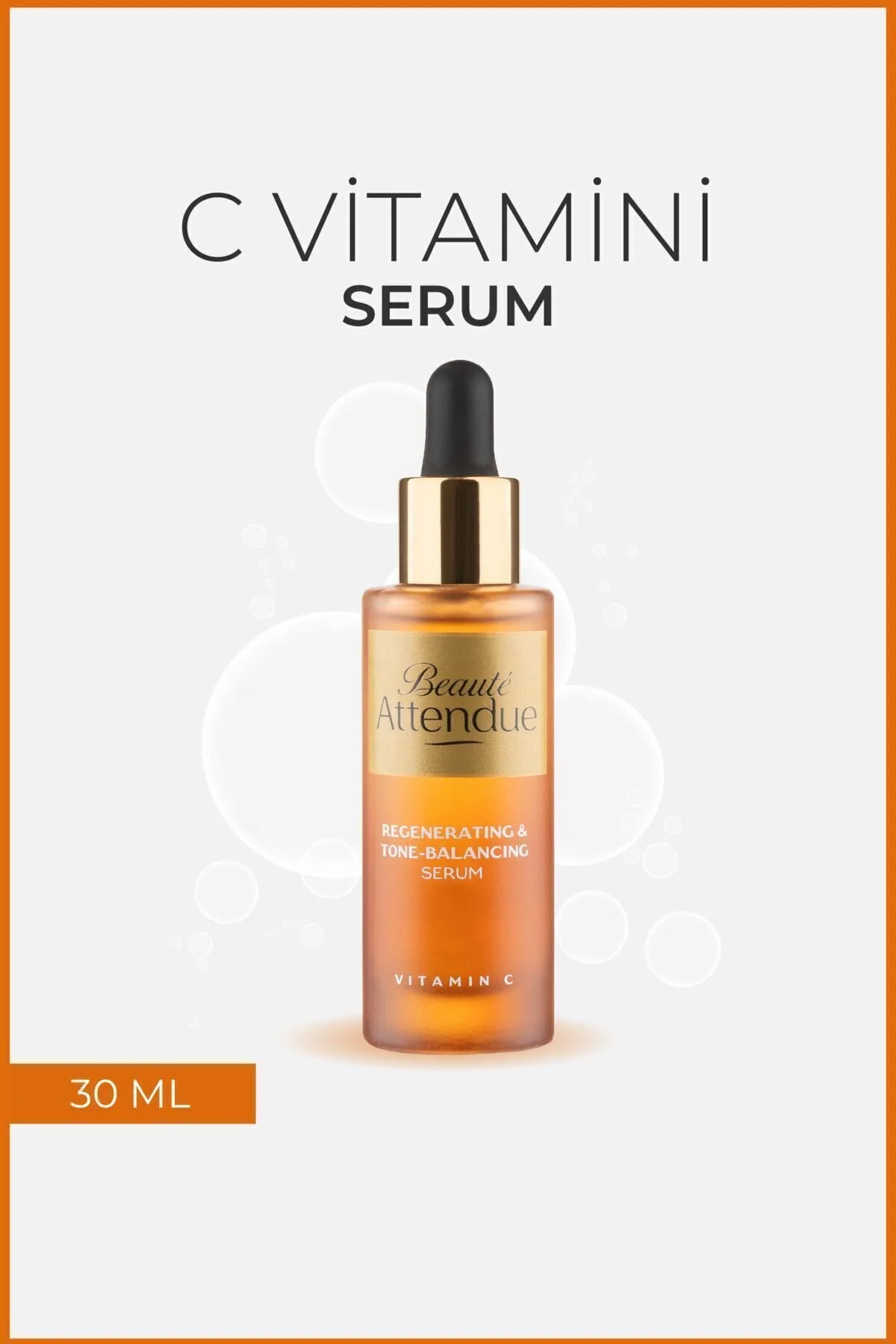 Beaute Attendue Vitamin C, Ton Eşitleyici,aydınlatıcı,leke Karşıtı,antioksidan Serum Ascorbicacid, Hyaluronicacid