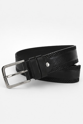 Bihan Store Buffalo Hakiki Deri Kot Kemeri Kenarı Baskılı Ortası Düz Spor Erkek Kemeri 41038 Siyah