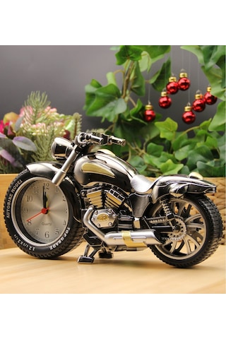 Dekoratif Motorsiklet Alarmlı Masa Saati