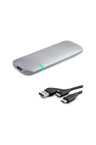 Ssd Kutu Type-c 3.1 + Usb3.0 Nvme + Ngff M2 Chıp Rtl9210b Gri Hdx1772 Evimdeyokyok