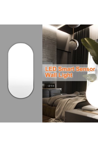 Jeemson 8w 6500k Led Duvar Lambası, Radar Tespitli, Su Geçirmez, Ev Koridor/merdiven Işığı, 5m Algılama Mesafesi Diğer