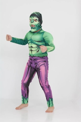 Life For Moda Erkek Çocuk Kaslı Hulk Yeşil Adam Süper Kahraman Kostümü Yeşil