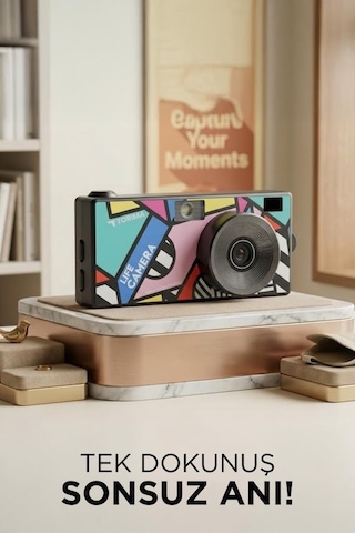 Torima Life Dijital Kamera Selfie Video Vlog Kamerası Mini Fotoğraf Makinesi CMR47 Siyah