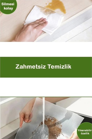 Mutfak Kaydırmaz Şeffaf Raflık Kaymaz Dolap Içi Çekmece Örtüsü Pvc 45x300 Cm Koruyucu Eva Kalın Çok Renkli
