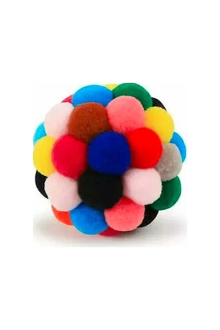 Patiderm Ponpon Top Kedi Oyuncağı 7 CM Çok Renkli