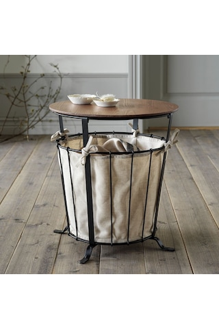 Saklama Bölmeli Sehpa, Siyah-kahverengi, 43 Cm Siyah