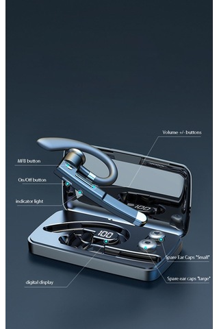 Maiyame Senlın Bluetooth 5.0 Tek Kulaklık, Gürültü Engelleme Ve Uzun Pil Süresi İle Serbest Eller Kit