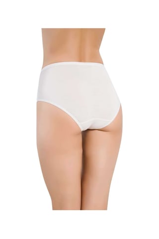 Bonbonetti Kadın Siyah 3'Lü Paket Bambu Yüksek Bel Bikini Ekru Kadın Külot Ekru