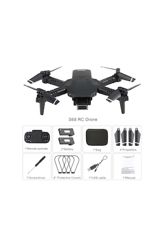 Wezone Yeni Başlayanlar İçin S68 Rc Drone: Katlanabilir, Yükseklik Sabitlemeli, Çocuklar İçin Oyuncak Quadcopter