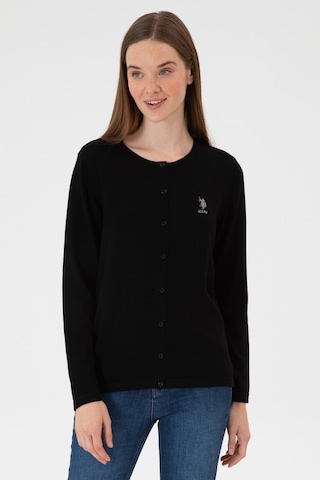 U.s. Polo Assn. Kadın Siyah Hırka Triko 50313624-vr046 Siyah