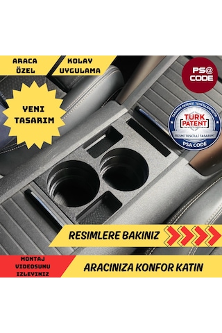 Citroen Berlingo-peugeot Rifter-proace City-fiat Doblo-opel Combo Uyumlu Orta Konsol Bardaklık 001