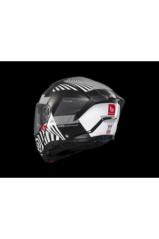 Mt Helmets Mt Atom 2 Strange B2 Çene Açılır Kask Siyah Beyaz