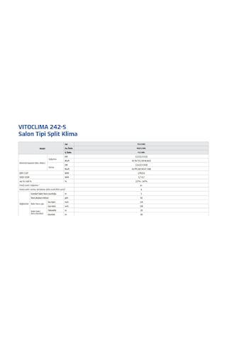 Vitoclima 242-S F2122M1 42.000 Btu Inverter Salon Tipi Klima