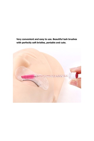 Vkemall 1 Adet Nylon Kirpik Fırçası - Kapaklı Makyaj Fırçası 11cm