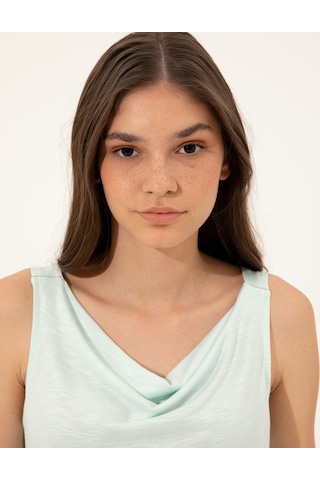 Pierre Cardin Kadın Aqua Tişört 50246191-vr007 Mavi