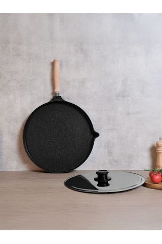 Black Lıne 34 Cm Döküm Balık Tavası Siyah