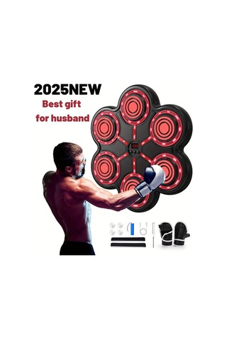 Globalbloom Music Boxing Makinesi White Orange Eş İçin Boks Hedefi Eğitim Ekipmanları Evde Antrenman
